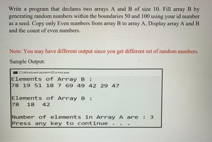 a c++ program ID number for seed: 123456 Write a program that