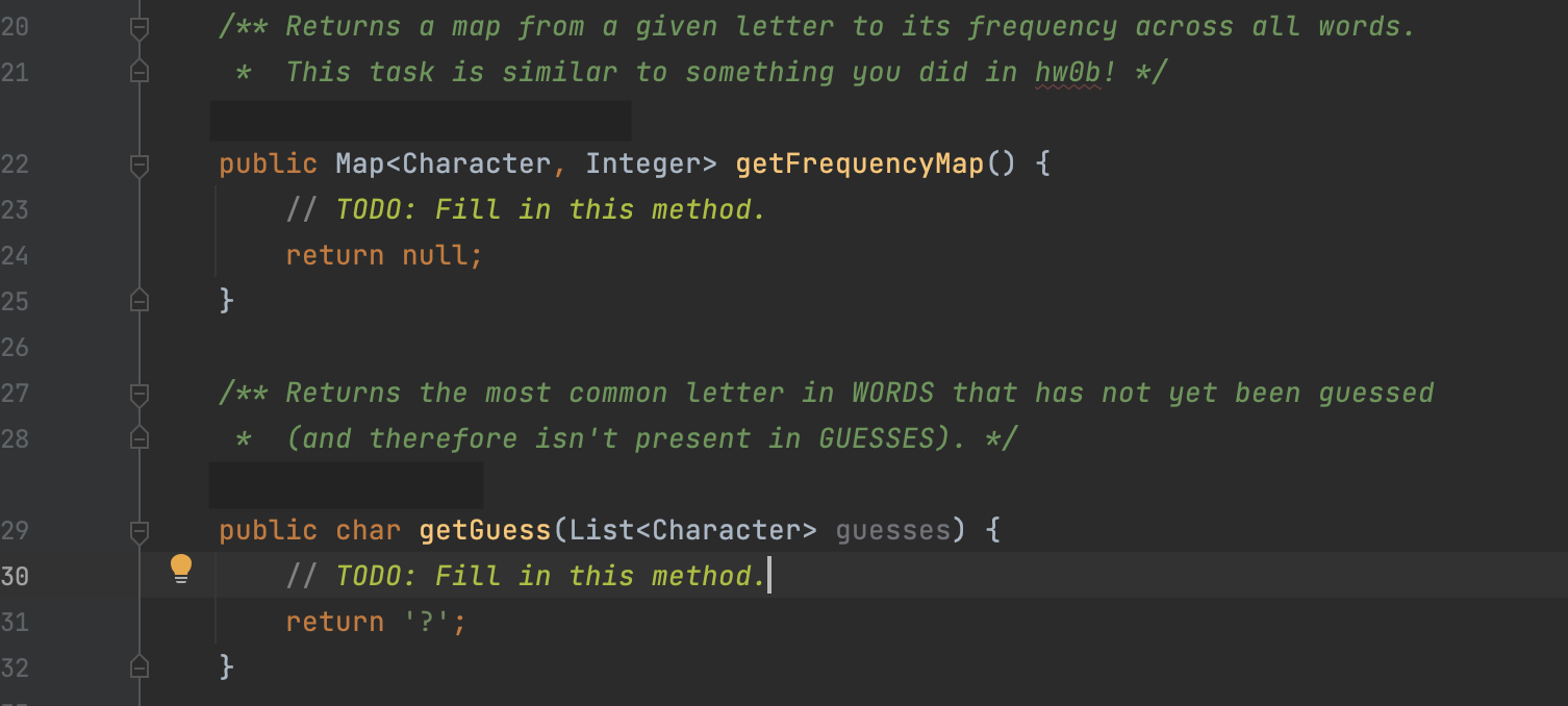  Part 1: public Map getFrequencyMap() This function returns a map that