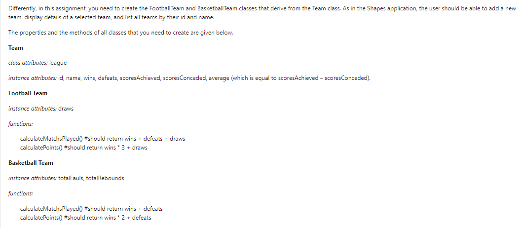 PLEASE SOLVE PYTHON CODE Differently, in this assignment, you need to create