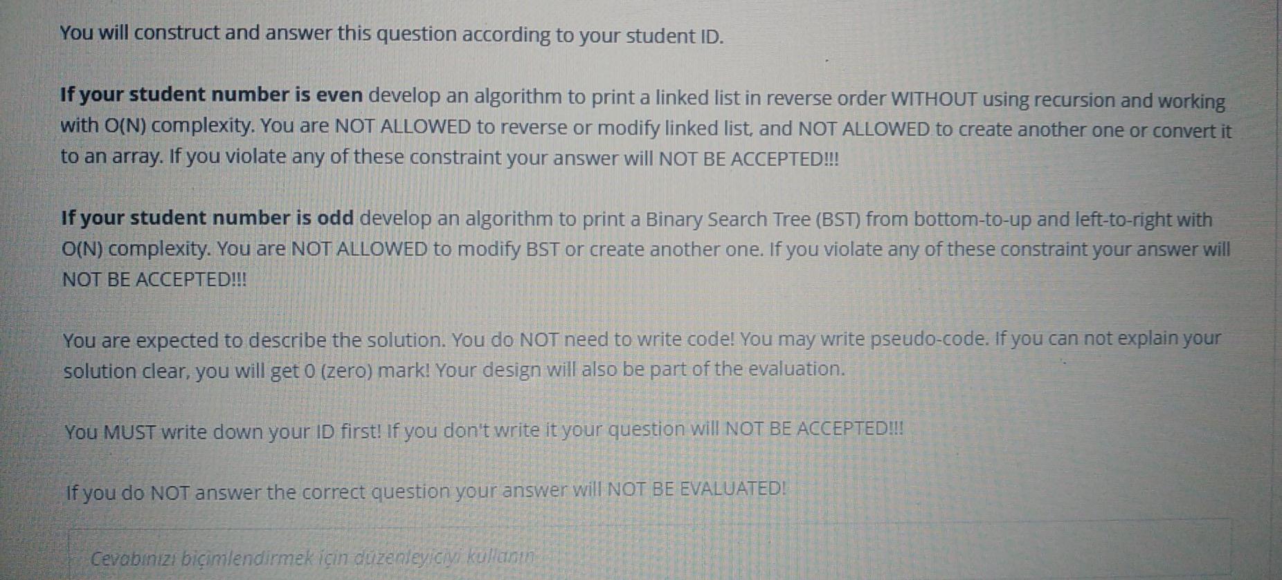  Data structure My if number is even You will construct and