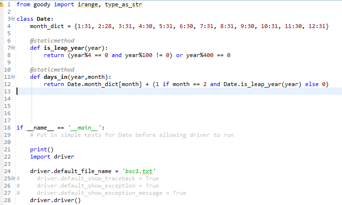 PYTHON 1 from goody import irange, type asstr 2 36 class Date: