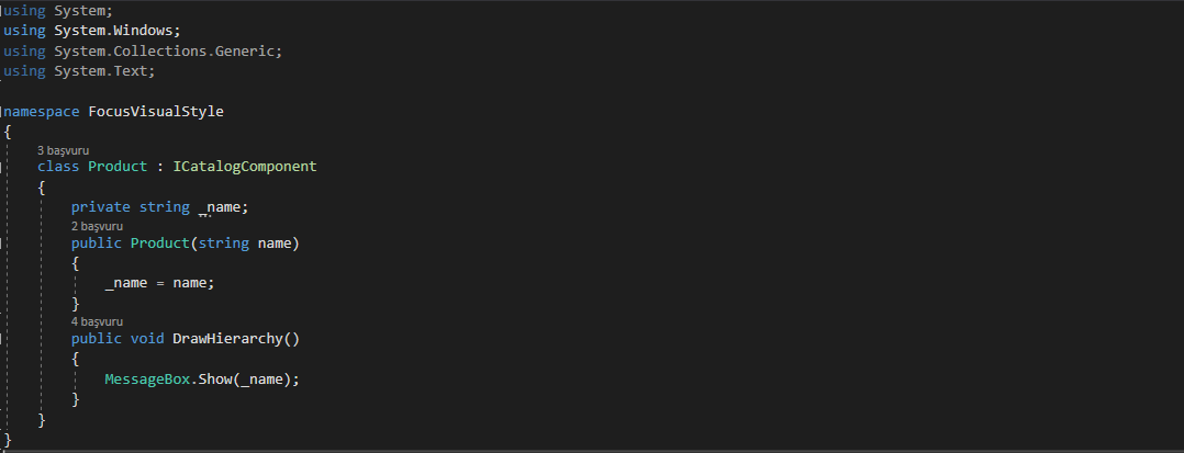 in? 3)What do the methods inside the ProductCatalog class mean? using System;