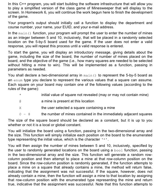  Write a c++ program!? In this C++ program, you wi start