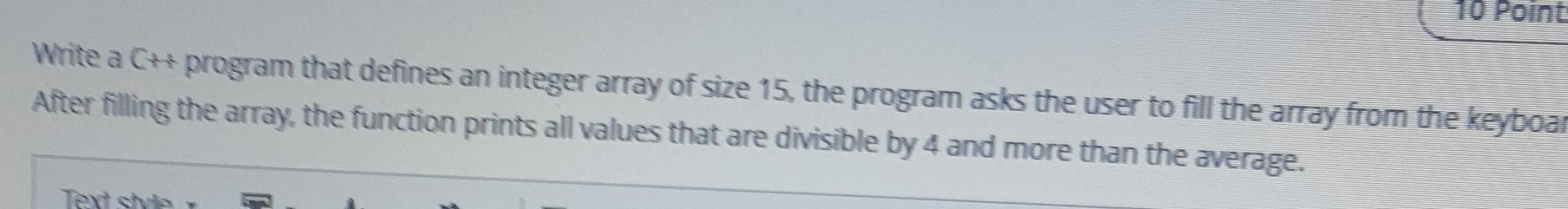  Write a C++ program that defines an integer array of size