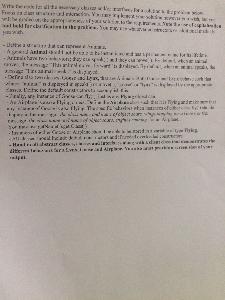 I need in java please with no errors please please. Needs to