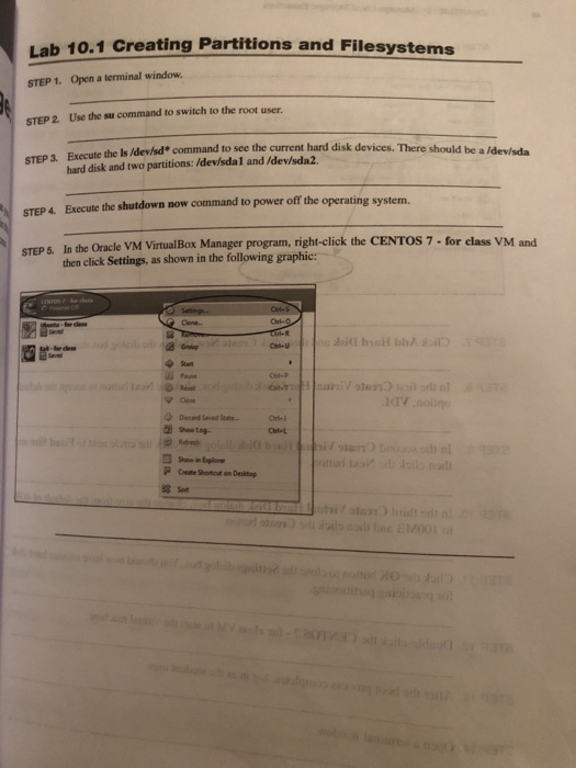  Lab 10.1 Creating Partitions STEP 1. Open a terminal window. STEP