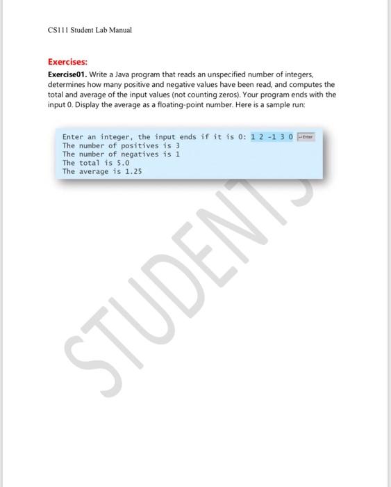  I want the analysis for the program CSI Student Lab Manual