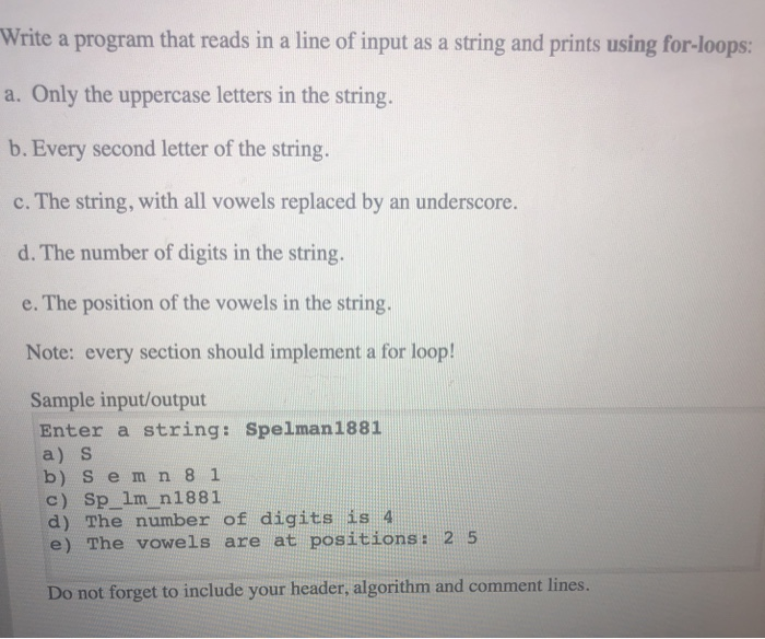  Use Python to write a program that reads in a line