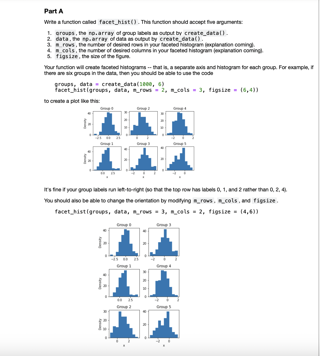  Requirements: 1. Your function should work **whenever `m_rows*m_cols` is equal to