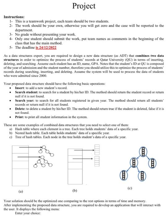 I need to solve as data structures selection method 3 & 5