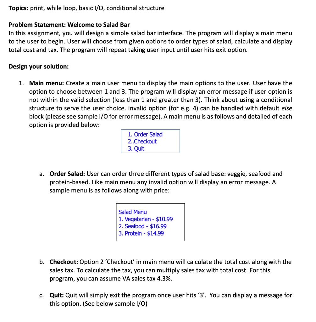 code Sample 1/0: (user input shown in black) Problem Statement: Welcome to