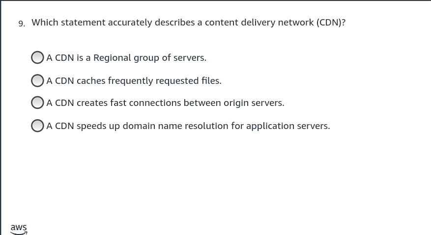  Which statement accurately describes a content delivery network (CDN)? A CDN