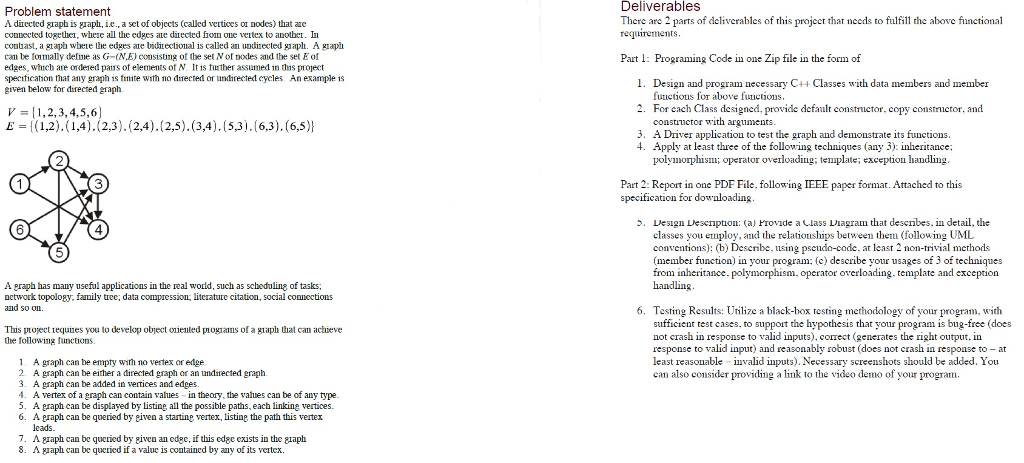  Problem statement A directed graph is graph, i.e., a set of