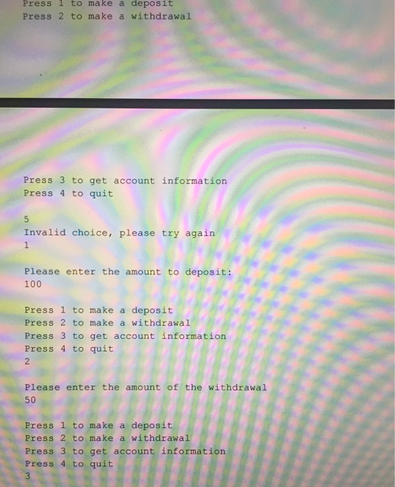 creating a banking program. You will again be working on a team