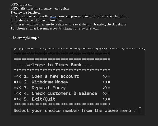 use python to code this.. i need screenshots of input and output