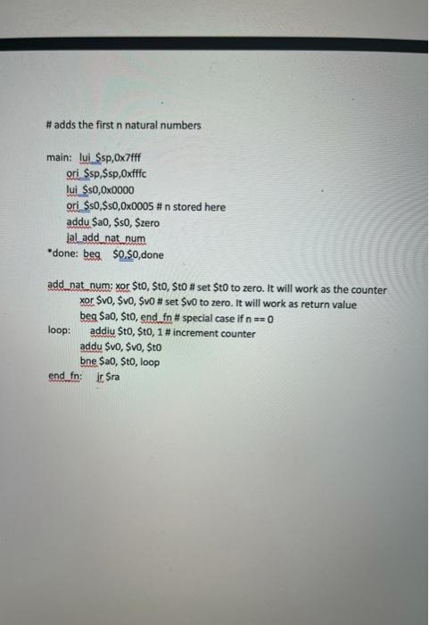 problems? thanks # adds three values stored at 3 variables main: lui