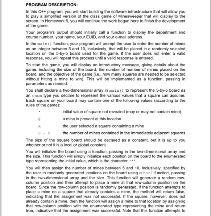  Please, use C++, write the common please. PROGRAM DESCRIPTION: In this