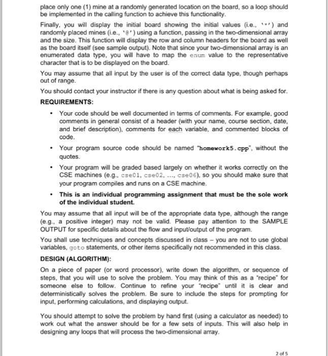 C++ program, you will start building the software infrastructure that will allow