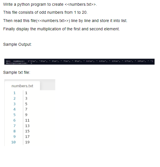  solve with python Write a python program to create >. This