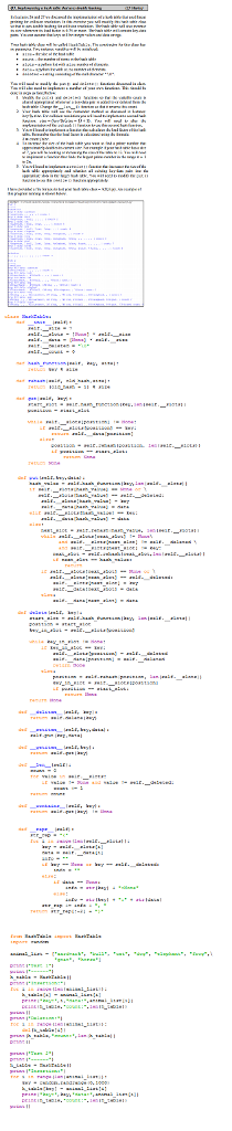 Python: Implementing a hash table that uses double hashing Your hash table