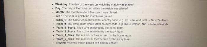 a match? Who was playing? In [ ]: Write code to determine