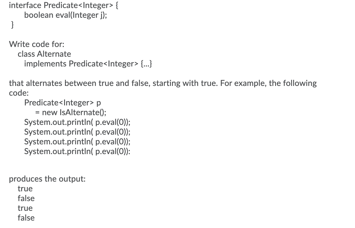 ***NEED HELP ASAP PLEASE WITH THIS PROBLEM!** - SIMPLE UNDERSTANDING PLEASE! interface