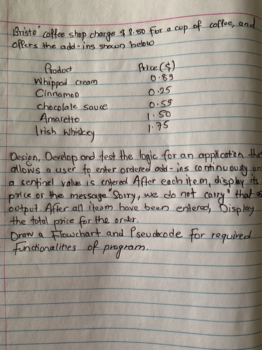  i need the pseudocode and java code for this Question a