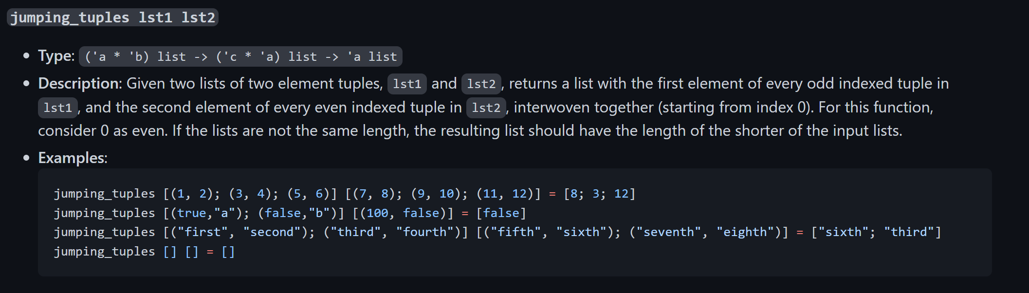  Please code this method in OCaml and without using list library