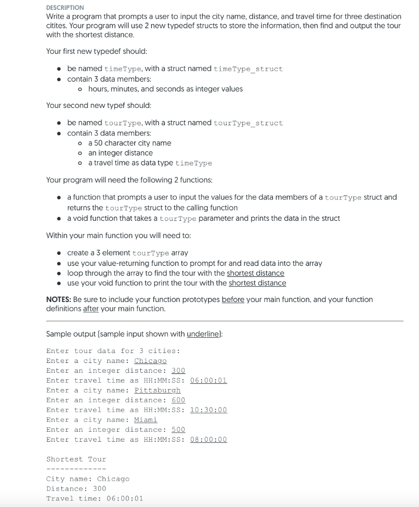  In C programming! This the code we were given to start...