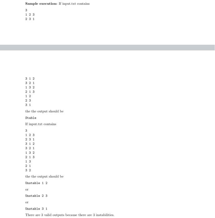 determines if a marriage is stable or not Overview: Your program will