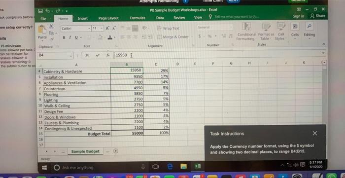 using defined names to subtract DirectCosts (ceil B4) from Revenues (cell B3).