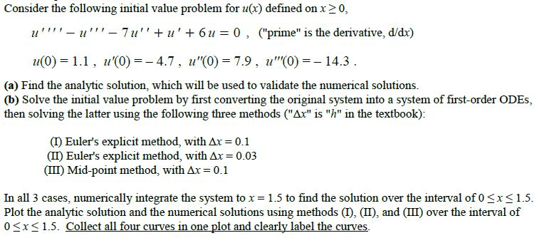 I have rewritten the higher order initial value problem to a system