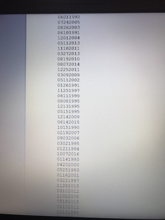 ones that the program needs to be written for, but the numbers