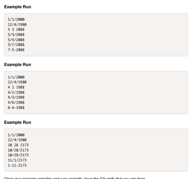 accomplishes the following: 1. Create a new Java class file named Dates.java