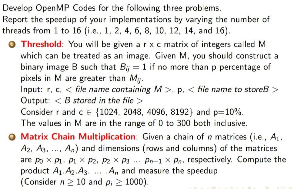 need open mp codes for these two questions in c language