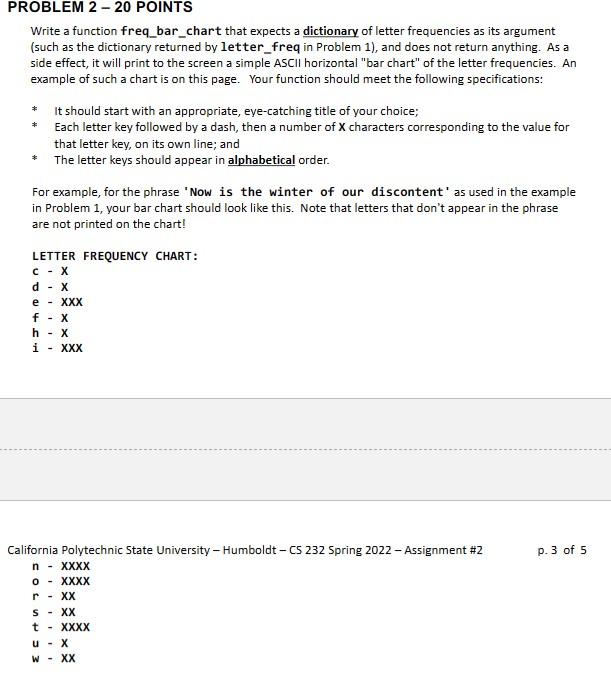 PROGRAMMING IN PYTHON For example, for the phrase 'Now is the winter
