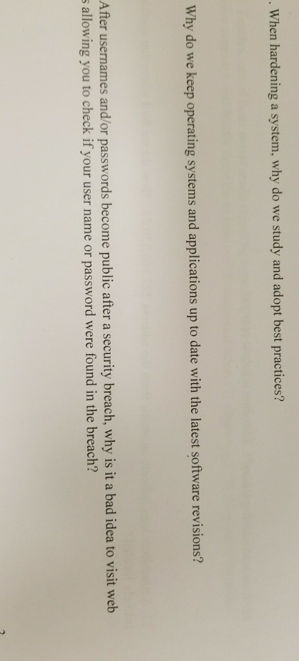 When hardening a system, why do we study and adopt best