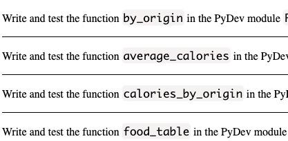 - a food origin (int) Returns: origins - Food objects from foods