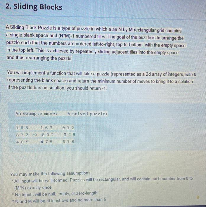  IN PYTHON function takes in a puzzle (represented as a 2d