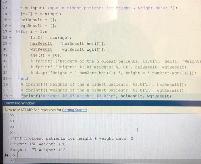 This is my code on MatLab, but basically I am having