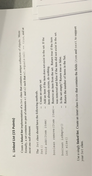  Can I have the code in Java please Create a linked