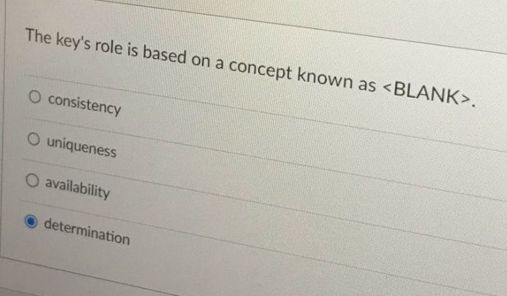  Question 9 In a relationship, when a primary key from one