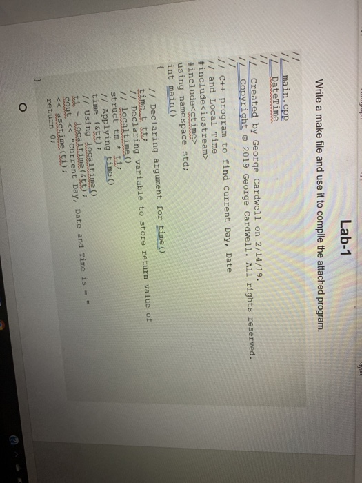  Lab-1 Write a make file and use it to compile the