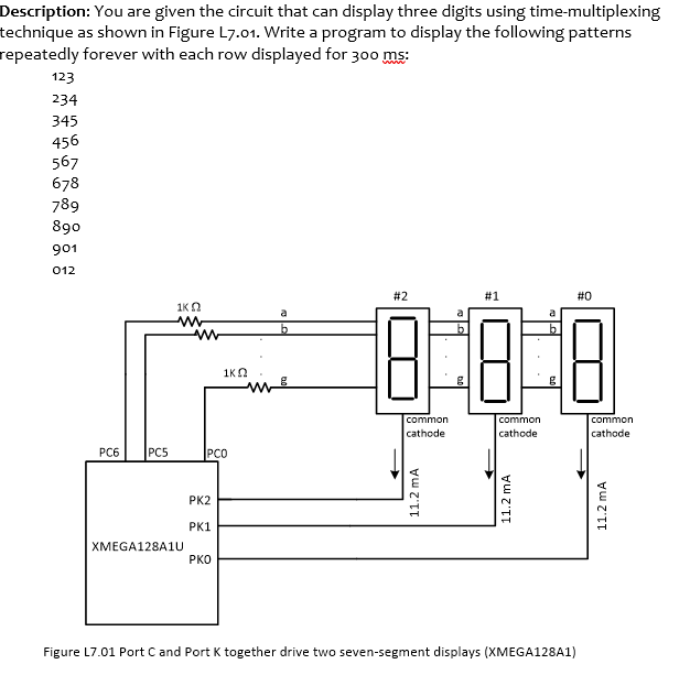  PLEASE USE AVR ATMEL programming language. Description: You are given the