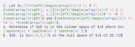  2. Let $v_{1}=\left\begin{array}{c}-3 WOW 6\end{array} ight), v_{2}=\left[\begin{array}{c}-2 11 21 3\end{array} ight],