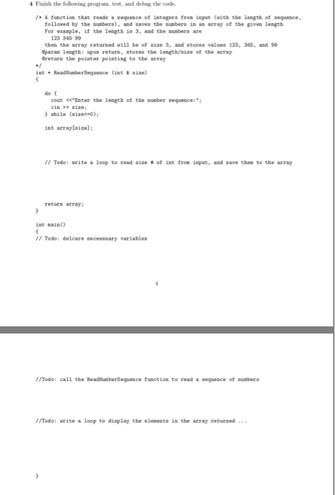 verify them by typing up, compiling and running the program int sum