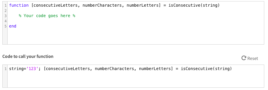looks at a string and then determine if the letters are occurring