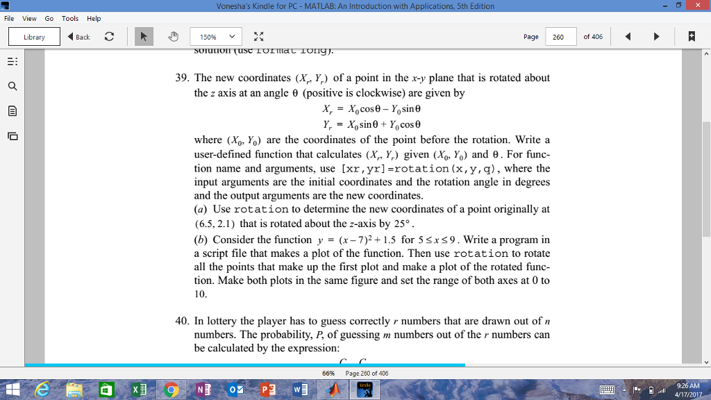 Please help !!! Problem 39 The new coordinates (X_ r, Y_ r)