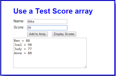 In this exercise, you start with the declarations for two arrays, a