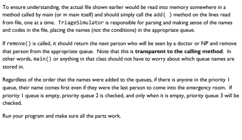 the file, you will have the following format FName LName Tri ode